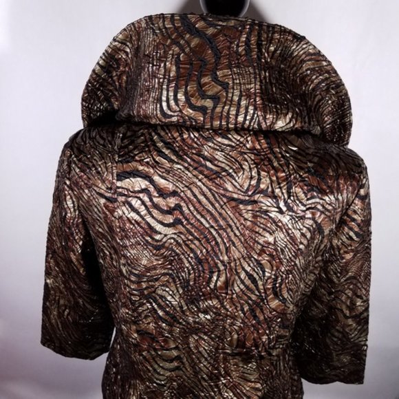 Nuevo Beautiful Textured Brown Formal Over Jacket - Picture 3 of 8